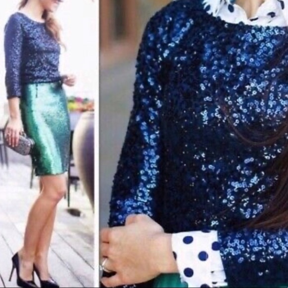 J. Crew Black Sequin Top - Picture 14 of 14